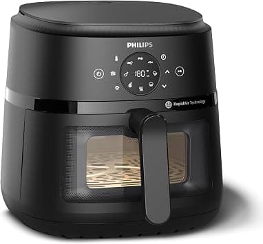 Philips Airfryer XL - 6.2L, 1700W, See-Through Cooking Window, 13 Cooking Methods, 9 Preset Functions, Touchscreen, Rapid Air Technology, Black - NA230/00 - متتبع أسعار Amazon.sa