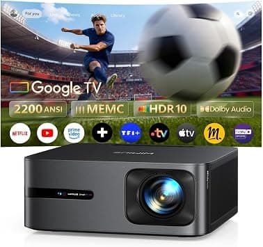 Projector 4K 32GB 2200 ANSI Dolby 40W Auto Focus Keystone 6D MEMC WiFi 6 Bluetooth على Amazon.ae - متتبع الأسعار