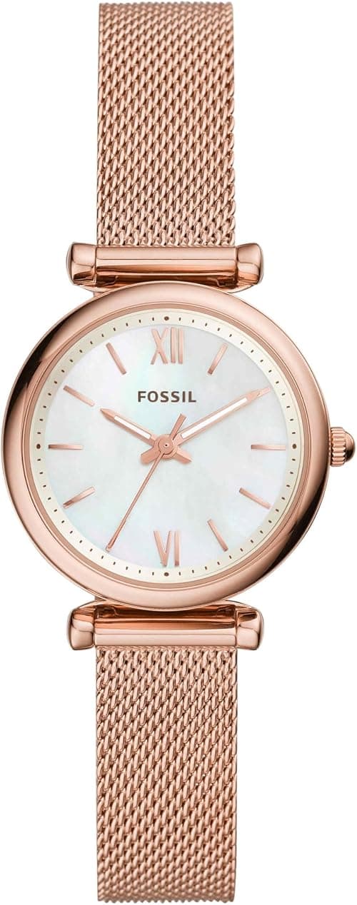 Fossil Analog Display Stainless Steel Strap Wrist Watch For Women on Amazon - Best Deal Finder