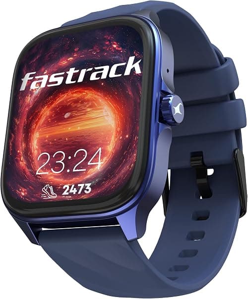 Fastrack Astor Blue FS1 Pro Smart Watch, 1.97' AMOLED Display, Bluetooth Calling, 100+ Sports Modes, SpO2 & Heart Rate Monitoring, Women's Health, IP68, Up to 5 Days Battery, Functional Crown on Amazon.ae - Price Tracker