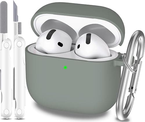 Case for AirPods 4th Generation 2024, Soft Silicone Military Case for AirPods 4 with Keychain and Cleaning Kit, Grey on Amazon.sa - Price Tracker