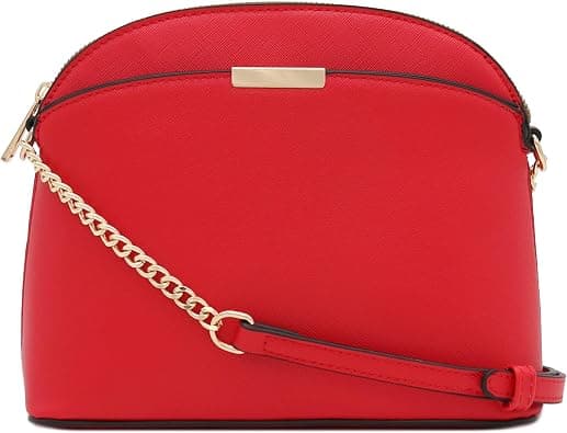 FashionPuzzle Saffiano Small Dome Crossbody bag with Chain Strap on Amazon.ae - Price Tracker
