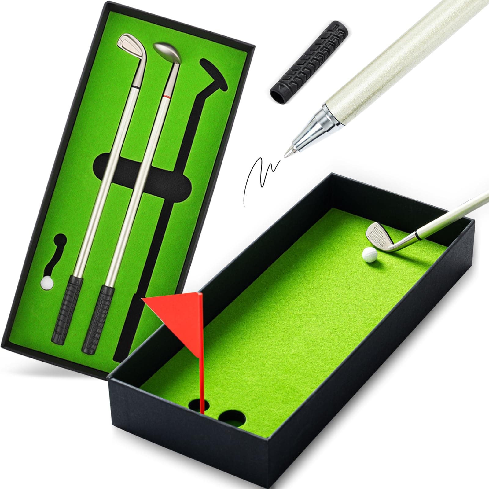 Golf Pen Gift Set with Desktop Putting Green, Mini Golf Club, Ball & Flag - 3-in-1 Office Desk Toy & Sports Decor, Ideal for Father's Day, Mother's Day, Valentine's Day Gifts on Amazon.ae - Price Tracker