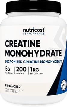 Nutricost Creatine Monohydrate Micronized Powder (1 KG) | Pure Creatine Monohydrate على Amazon.ae - متتبع الأسعار