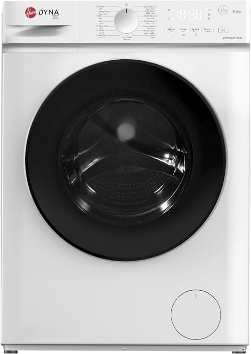 Hoover 7kg Front Load WashingMachine – White | Inverter Motor, 1200RPM Spin Speed, 15 Wash Programs,Steam Wash, Knob & Touch Control, 1YrWarranty + 10Yr Motor Warranty – HWM-M712-W(Amazon Exclusive) on Amazon.ae - Price Tracker