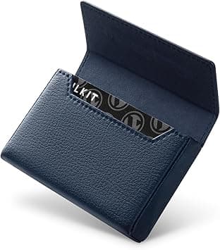 VULKIT Business Card Holders Large Capacity for 30-40 Business Cards with RFID Blocking Magnetic Closure, Navy, 3.7 x 2.4 x 0.95 inches, Business on Amazon.ae - Price Tracker
