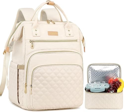 AIJIEKE Lunch Backpack for Women, 15.6 inch Laptop Backpack for Women, Work Backpack for Women with Lunchbox for Travel Nurse على Amazon.ae - متتبع الأسعار