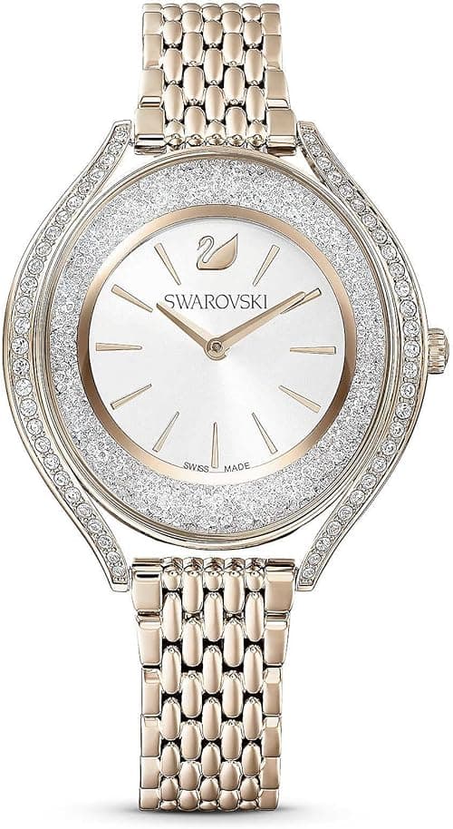 SWAROVSKI Authentic Crystalline Aura Watch, Metal Bracelet, Champagne Gold Plated PVD on Amazon.ae - Price Tracker