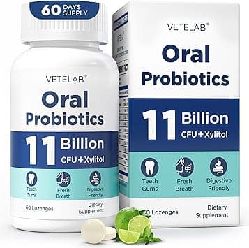 Oral Probiotics for Mouth Bad Breath - 11 Billion CFU Chewable Probiotics for Teeth & Gums, Dry Mouth, Gum Restore, Fresh Breath, Chronic Halitosis & Gut Health, 60 Lozenges on Amazon.ae - Price Tracker