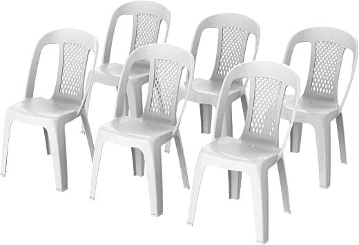 Cosmoplast Set of 6 Regal Chair, White on Amazon.ae - Price Tracker