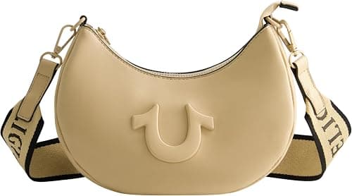TRUE RELIGION Womens Women's Shoulder Bag Purse, Crescent Hobo Handbag With Adjustable Removable Strap and Horseshoe Logo Hobo Bag on Amazon - Best Deal Finder