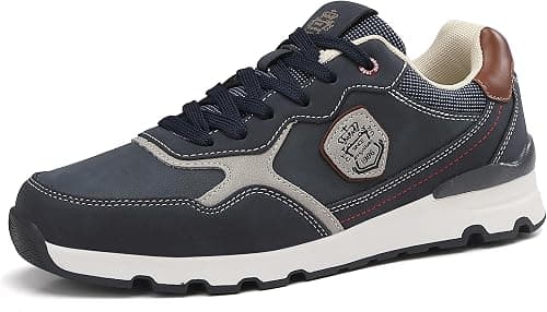 Arrigo Bello Sneakers Shoes for Men Casual Lace Up lightweight Sneaker Comfortable Leather Trainers Size 41-46 on Amazon.ae - Price Tracker