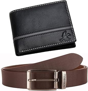 HORNBULL Gift Hamper for Men | Black Wallet and Brown Belt Men's Combo Gift Set | Leather Wallets for Men | Branded Leather Mens Wallet BW30152 on Amazon.ae - Price Tracker