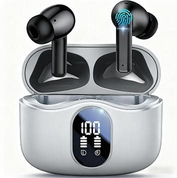 Garlo True Wireless Earbuds Bluetooth Earphones with Active Noise Cancelling in Ear Buds 4 Mic Clear Calls Headphones Wireless 40H Led Display, Multipoint Connect (Grey) on Amazon.ae - Price Tracker