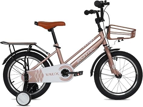 Vaux Royal Kids Road Bike w/Basket for 4-10 Years Boys Girls, Adjustable Seat,Handbrake, 12/14/16 Inch Bicycle with Training Wheels And 20 Inch w/Side Stand on Amazon - Best Deal Finder