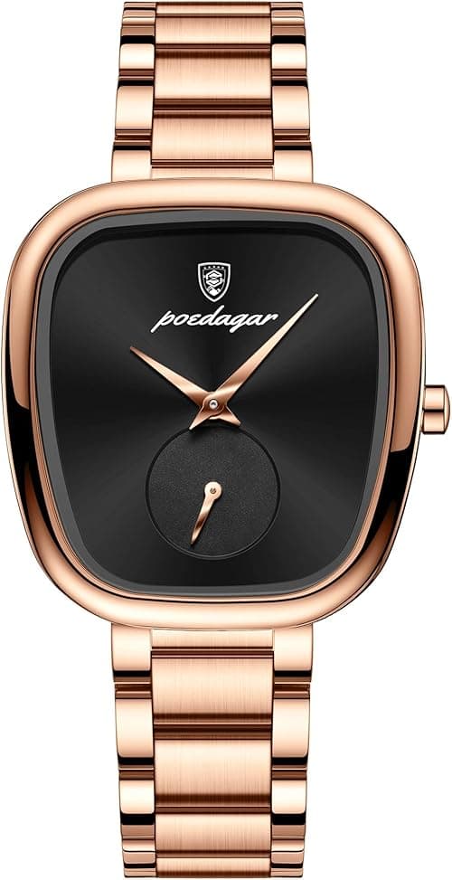 Poedagar Luxury Watch for Woman Waterproof Stainless Steel Quartz Ladies Watch Women's Fashion Business Classic Watches Elegant Female Clock on Amazon.ae - Price Tracker