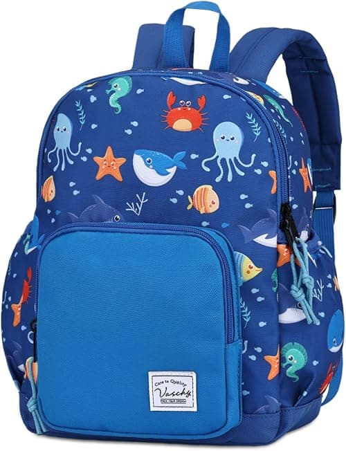 VASCHY Children's Backpack, Lightweight School Bag for Girls Boys Primary Kindergarten 4-6 Years Waterproof Cute Backpack for A4 Folder Preschool Travel with Chest Strap | Cute on Amazon.ae - Price Tracker