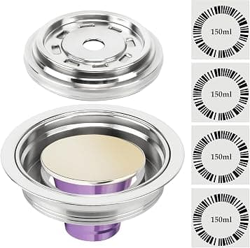 5oz/150ml Reusable Coffee Capsule Adapter Fit for Nespresso Vertuo Machines على Amazon.ae - متتبع الأسعار
