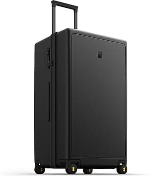 LEVEL8 Suitcase Hand Luggage 100% PC Lightweight Trolley Case Micro-Diamond Textured Design, Carry on Luggage with 4 Spinner Wheels, TSA Hard Shell(76cm, 105L, Black) on Amazon.ae - Price Tracker
