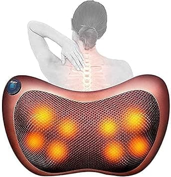 Toshionics Multifunction Massage Pillow with 8 Massager Heads Heater Neck Shoulder Body Electric Massager Home, Office, Car, Bed Use على Amazon.ae - متتبع الأسعار