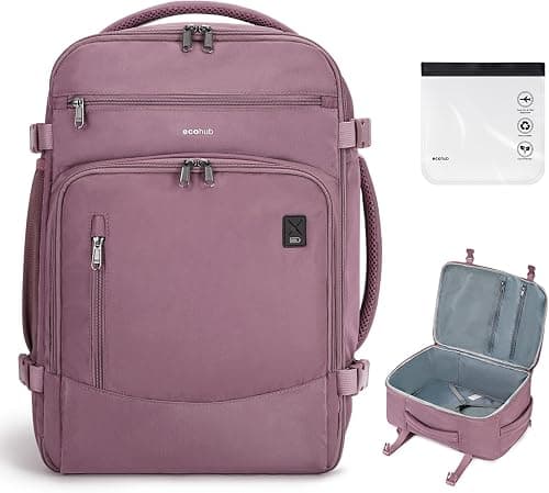 ECOHUB Travel Backpack for Airline Approved, Carry on Backpack with 15.6" Laptop Pocket for International Travel Bag على Amazon.ae - متتبع الأسعار