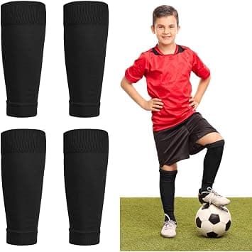 Hbstudio Football Sock Sleeves Soccer Shin Guards Team Leg Sleeve Cut Socks For Games(2 Pairs,Black) on Amazon.ae - Price Tracker