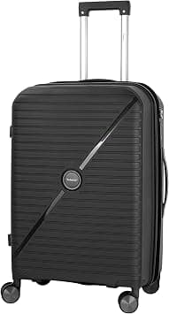 Senator Unisex Expandable Hard Case Luggage Lightweight PP Fashion Trolley Luggage with 4 Double Spinner Wheel and Safe Zippers KH1006 (Checked Luggage 24-Inch, Black) on Amazon.sa - Price Tracker