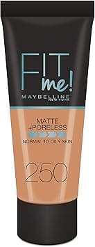 MAYBELLINE Fond de Teint Fit Me Matte & Poreless 250 Beige Ensoleillé on Amazon.ae - Price Tracker