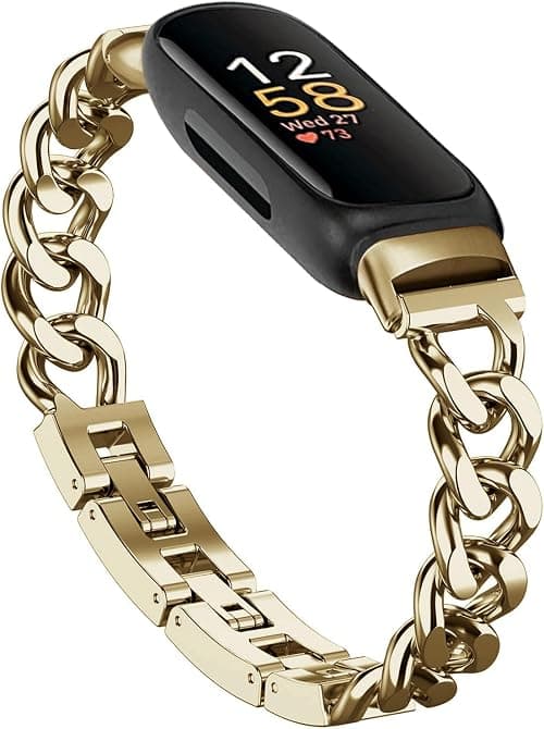 Cool Bands for Fitbit Inspire 3 Bands Women, Stainless Steel Metal Adjustable Wristband Replacement Straps Compatible with Fitbit Inspire 3 Fitness Tracker on Amazon.ae - Price Tracker