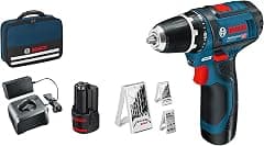 Bosch Professional 12V System GSR 12V-15 cordless screwdriver (incl. 2x2.0 battery + charger, 39-piece accessory set, in bag) - Amazon Exclusive Set - متتبع أسعار Amazon.sa