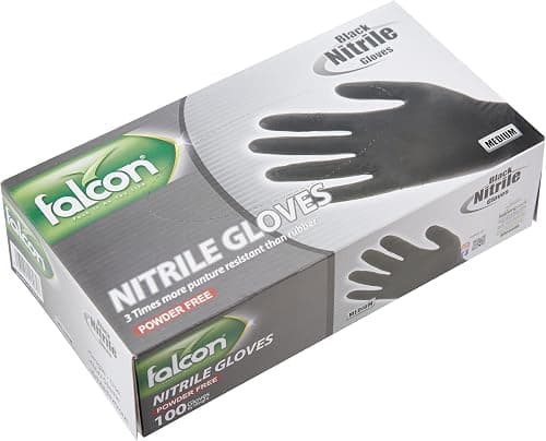 Falcon Nitrile Gloves Powder Free (Medium) black on Amazon.ae - Price Tracker