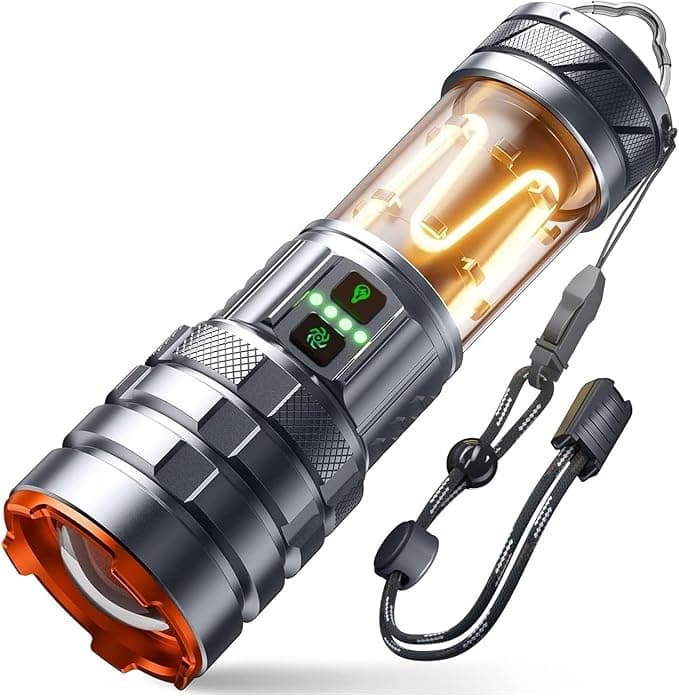 Torches LED Super Bright, 900000LM Rechargeable Torch with Camping Light, Zoomable, 11 Light Modes, Long Battery Life, Waterproof Powerful Tactical Torch for Camping, Dog Walking, Emergency on Amazon.ae - Price Tracker