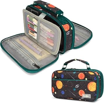 VASCHY Pencil Case for Boys, Aesthetic Kawaii Large Pencil Pouch Stationary Pencil Bag/Box for Preppy Kids, Pen Organizer Holder School Supply Space on Amazon - Best Deal Finder