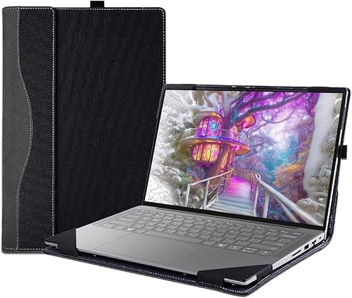 Lenovo Yoga Slim 7 14IMH9 14 Inch Slim 7i Gen9 Laptop Sleeve PU Leather Case Cover with Thermal Air Vent and Pen Holder (Dark Grey) على Amazon.ae - متتبع الأسعار