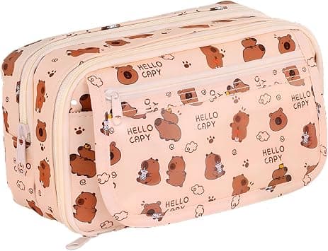 Personalised Pencil case for Girls and Boys - Cute Pink Pencil case with compartments, Perfect for Kids, Aesthetic Designs, Large & Small Sizes Available,Boys Pencil case, Khaki, cute on Amazon.ae - Price Tracker