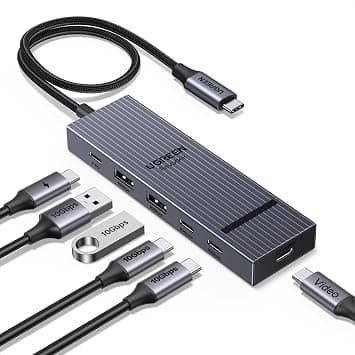UGREEN USB C Hub 6-in-1, 4K USB-C Video, 10Gbps USB A & C Data, 100W PD | 10Gbps Data, 2 USB-A & 2 USB-C, 100W PD, Aluminum Travel Dock for MacBook Pro/Air, iPad Pro, Dell on Amazon.ae - Price Tracker