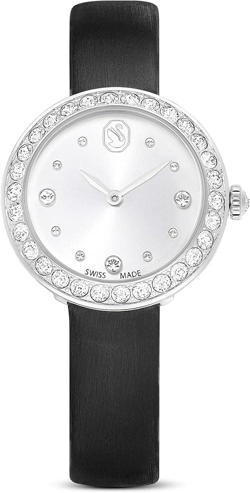 Swarovski Matrix Tennis Watch, Swiss Made, Leather Strap, Black, Stainless Steel, Black on Amazon.ae - Price Tracker