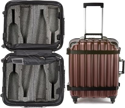 VinGardeValise® The Original Wine Suitcase – 8-Bottle Travel Luggage, TSA-Approved, Durable Hard Shell, Shockproof Foam, Secure Bottle Protection for Enthusiasts & Collectors, Burgundy, 8-Bottle, on Amazon - Best Deal Finder