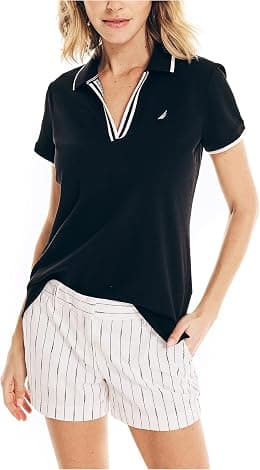 Nautica womens Nautica Sustainably Crafted Ocean Split-neck Polo Nautica Sustainably Crafted Ocean Split-Neck Polo - Amazon.ae Price Tracker