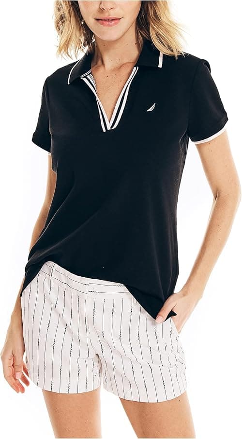 Nautica womens Nautica Sustainably Crafted Ocean Split-neck Polo Nautica Sustainably Crafted Ocean Split-Neck Polo on Amazon.ae - Price Tracker