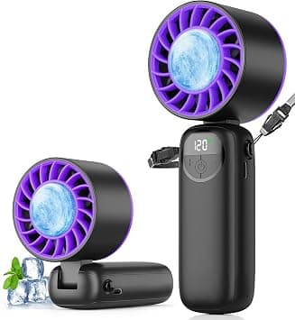 FEELSO Portable Handheld Fan with Ice Cooling for Travel Essentials على Amazon.ae - متتبع الأسعار