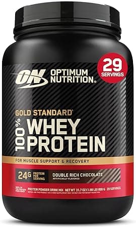 Optimum Nutrition (ON) Gold Standard 100% Whey Protein Powder Primary Source Isolate, 24 Grams of Protein for Muscle Support and Recovery - Double Rich Chocolate, 2 Lbs, 29 Servings (907 Grams) on Amazon.ae - Price Tracker