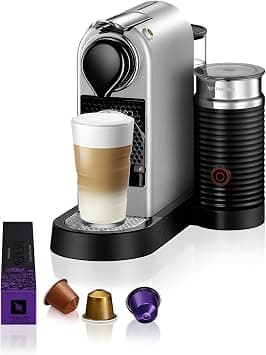 Nespresso Citiz & Milk C123 Espresso Capsule Coffee Machine, 1 L, 19 Bar Pressure, Silver - متتبع أسعار Amazon.sa
