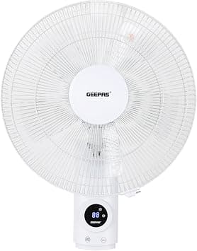 Geepas 16-Inch Wall Fan 60W - 3 Speed Settings with 7.5 Hours Timer | Wide Oscillation & Oveheat Protectio on Amazon.ae - Price Tracker
