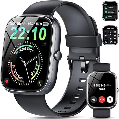 Smart Watch(Answer/Make Call), 1.91" Smartwatch for Men Women IP68 Waterproof, 110+ Sport Modes, Fitness Activity Tracker, Heart Rate Sleep Monitor, Smart Watches for Android iOS on Amazon.ae - Price Tracker