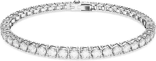 Swarovski Matrix Tennis bracelet, Round cut, Pink, Rhodium plated على أمازون - دليلك لأفضل العروض