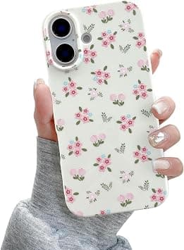 QLTYPRI for iPhone 16 Case, Cute Pink Floral Flower Pattern Aesthetic Phone Case, Raised Camera Protection Soft Slim TPU Shockproof Protective Phone Cover for Girls Women - Floral on Amazon - Best Deal Finder