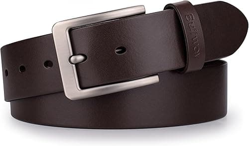 Buffway Men’s Full Grain Leather Belt – Solid One-Piece Leather, 1.5” Wide for Jeans & Business Casual, Gift Box Included on Amazon.ae - Price Tracker