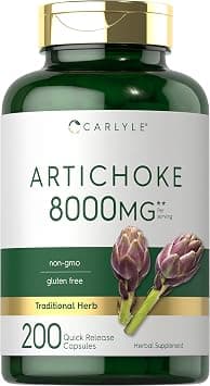 Carlyle Artichoke Extract Capsules 8000mg | 200 Count | Non-GMO, Gluten Free Supplement on Amazon.ae - Price Tracker