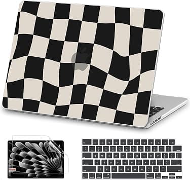 AKIT for MacBook Air 13 inch Case M5 M4 M3 M2 2026-2022, Black Checkboard on Amazon.ae - Price Tracker